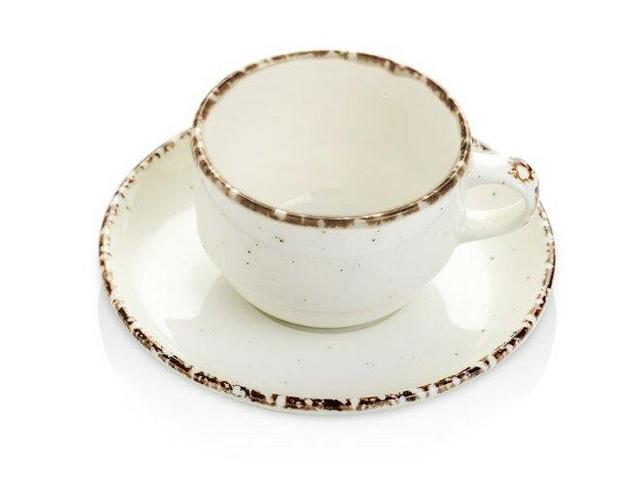 Side white kop en schotel