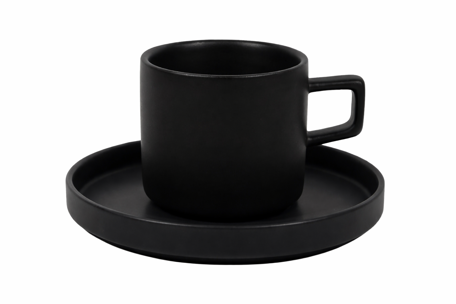 Kop en schotel Zwart