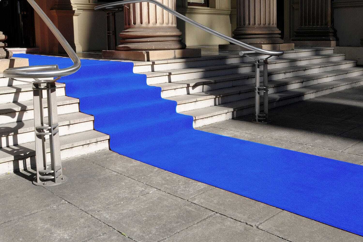 Blauwe loper 1 mtr breed