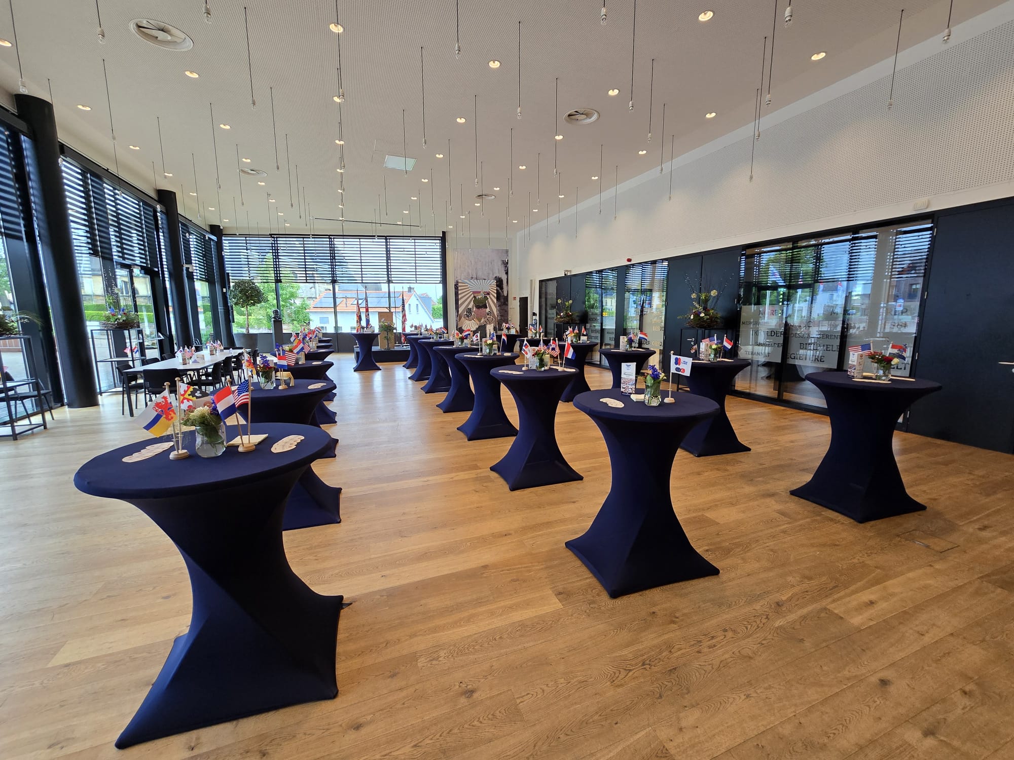 Statafelrok stretch Blauw